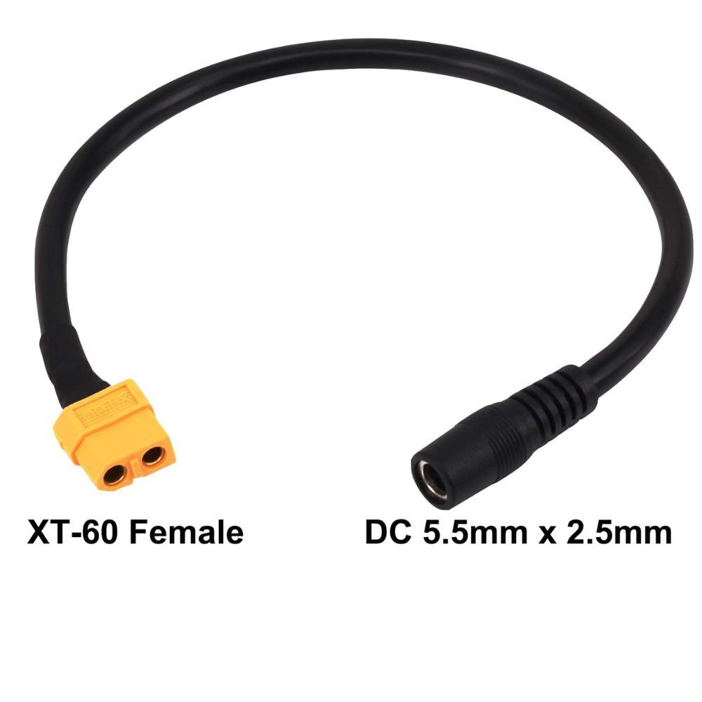 1PC XT60 XT-60 Giắc cắm nữ đến DC 5,5mm x 2,5mm Cáp bộ điều hợp công suất nữ cho FPV Monitor DRONE DOAD OLD
