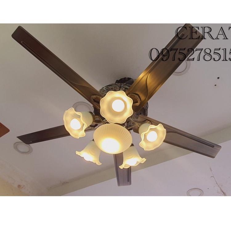 Quạt Trần Có Đèn MG-37 Promax Lõi Đồng Full 6 mức độ Gió, Lắp Cho Mọi ngôi nhà