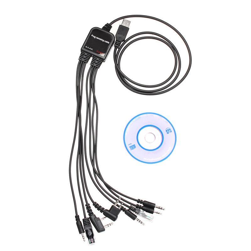 ICOM MOTOROLA Dây Cáp Lập Trình USB Máy Tính 8 Trong 1 Cho kenwood baofeng baofeng yaesu
