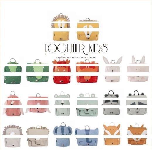 Túi Đeo Vai Trẻ Em Học Túi Mẫu Giáo Trẻ Em Bé Gái Vải Canvas Sinh Viên Sư Tử Con Cáo Lưng Hạc Túi Tai Voi