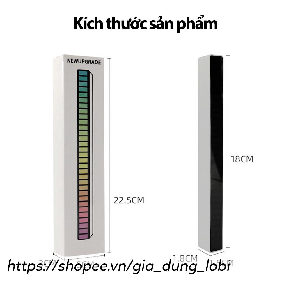 Thanh đèn LED RGB nháy theo nhạc đèn led trang trí cảm biến âm thanh bàn làm việc ô tô máy tính sạc pin tích hiện