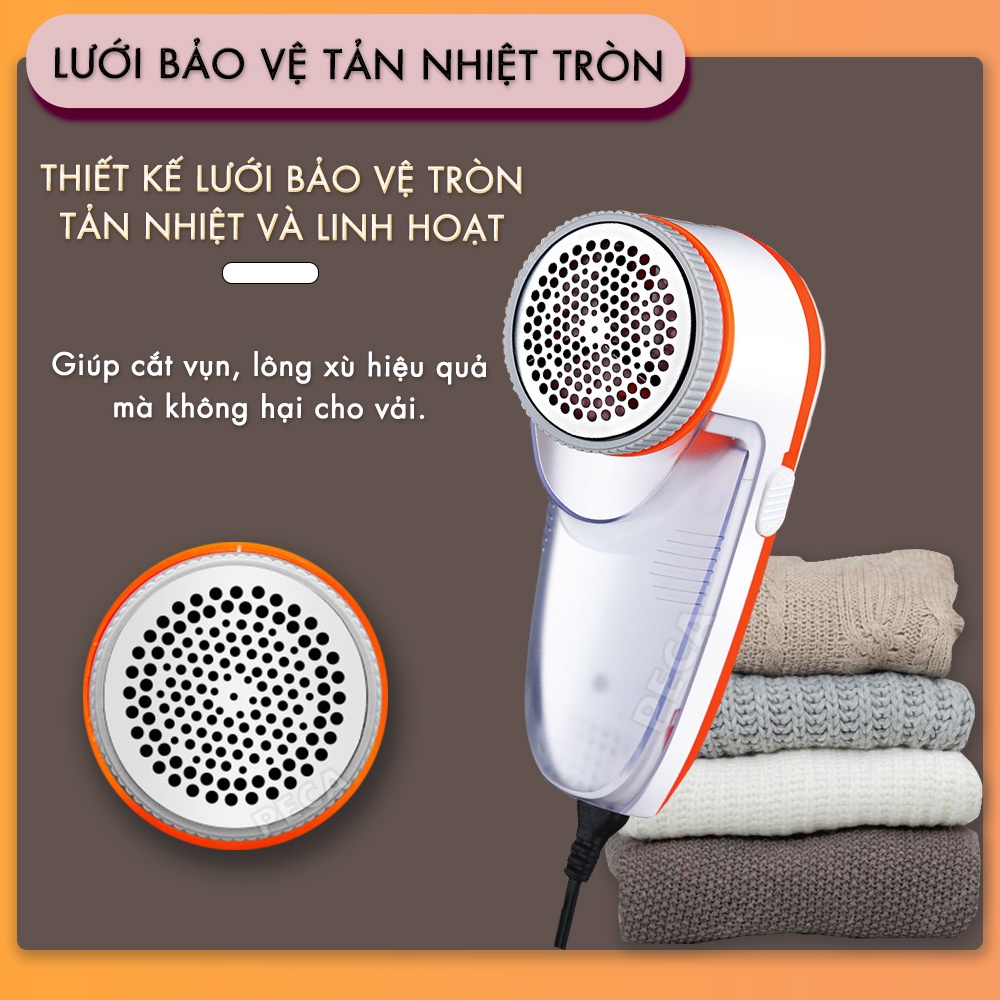 Hình ảnh Máy cắt lông xù vải Kemei Km-241 chuyên dụng cắt lông xù quần áo, ga nệm nhanh chống sử dụng dây sạc tiện lợi - Hàng chính hãng