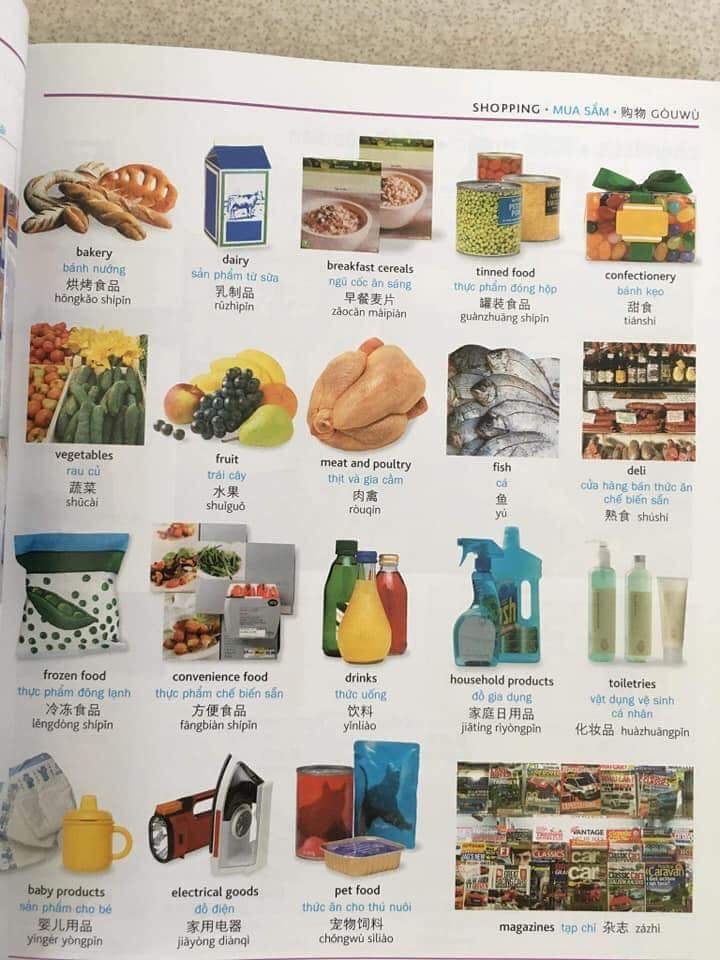 Combo 2 sách Từ điển hình ảnh Tam Ngữ Trung Anh Việt – Visual English Vietnamese Chinese Trilingual Dictionary +Bài tập luyện dịch tiếng ứng dụng +DVD tài liệu
