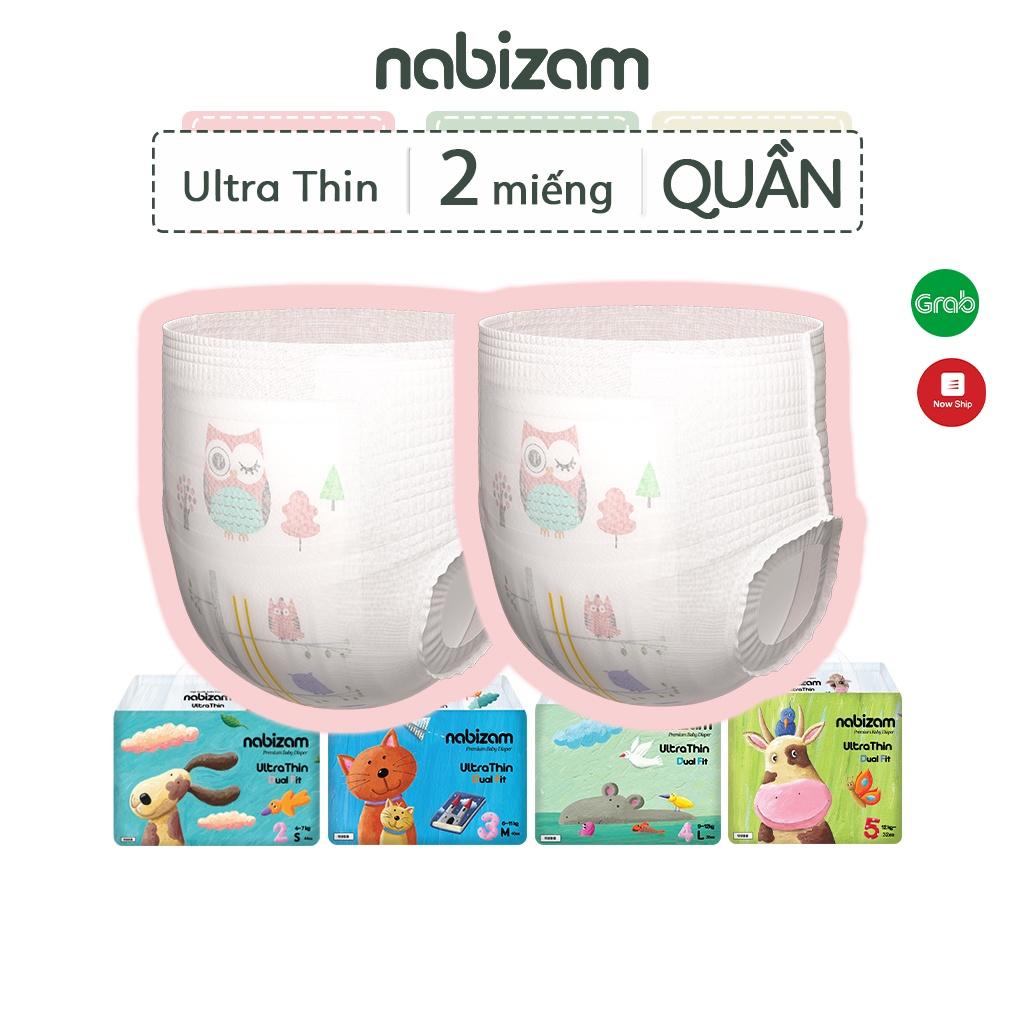 Hình ảnh Set 2 Miếng Tã/Bỉm Quần NABIZAM Ultra Thin Mỏng Vượt Trội, Chống Tràn Size M32/L30/XL26/2XL22/3XL20 Cho Bé 6-25kg