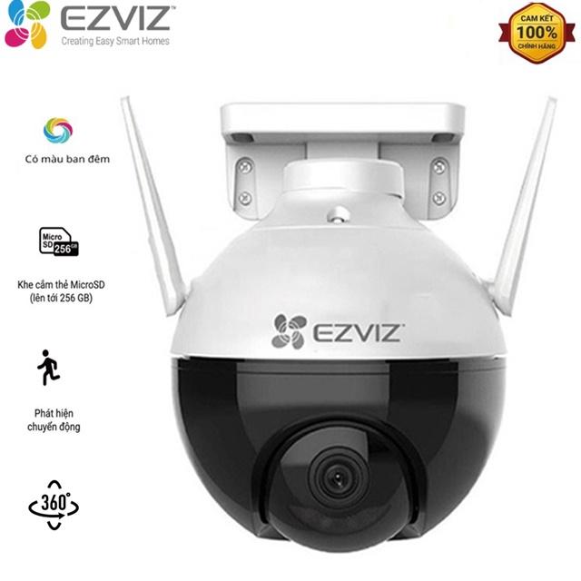 Camera Wifi Ezviz C8C có màu ban đêm, quay 360 độ, ngoài trời chống nước, hồng ngoại 35m, Hình ảnh Ful HD-Hàng Chính Hãng