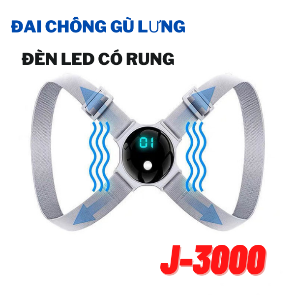 Đai Nịt Chống Gù Lưng Tự Động Nhắc Nhở Màn Hình Led J3000