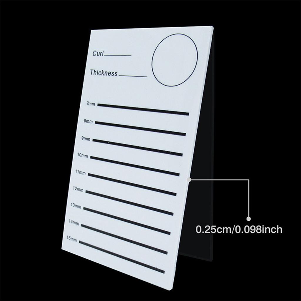 Pro Eyelashes Extension Pallet/Eye Lashes Handy Board Handheld Tray Tool Holder with 7-15 mm Scale