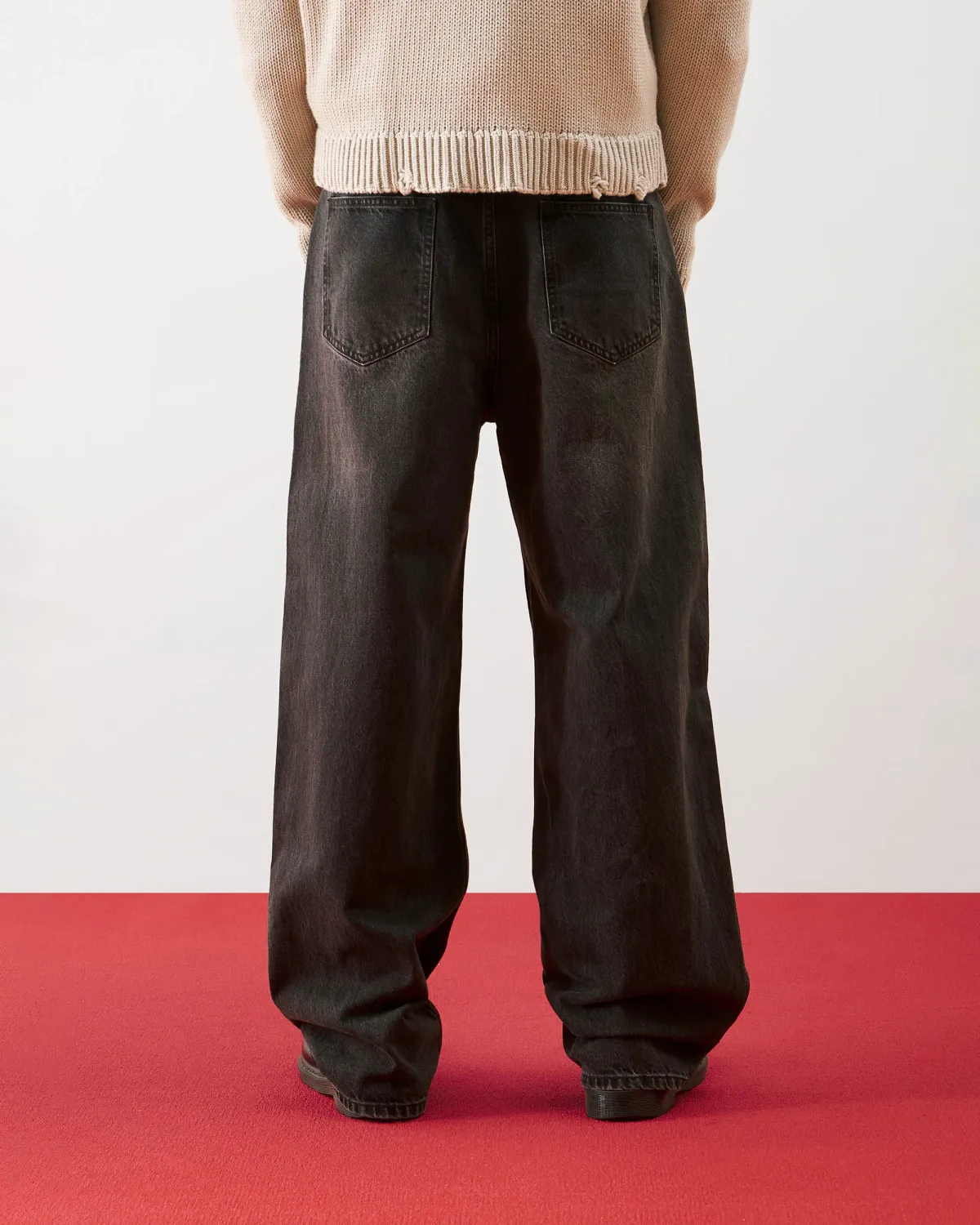 Quần Denim Nam Dark Grey Ống Đứng Form Straight - ROUTINE 10F25DPA035