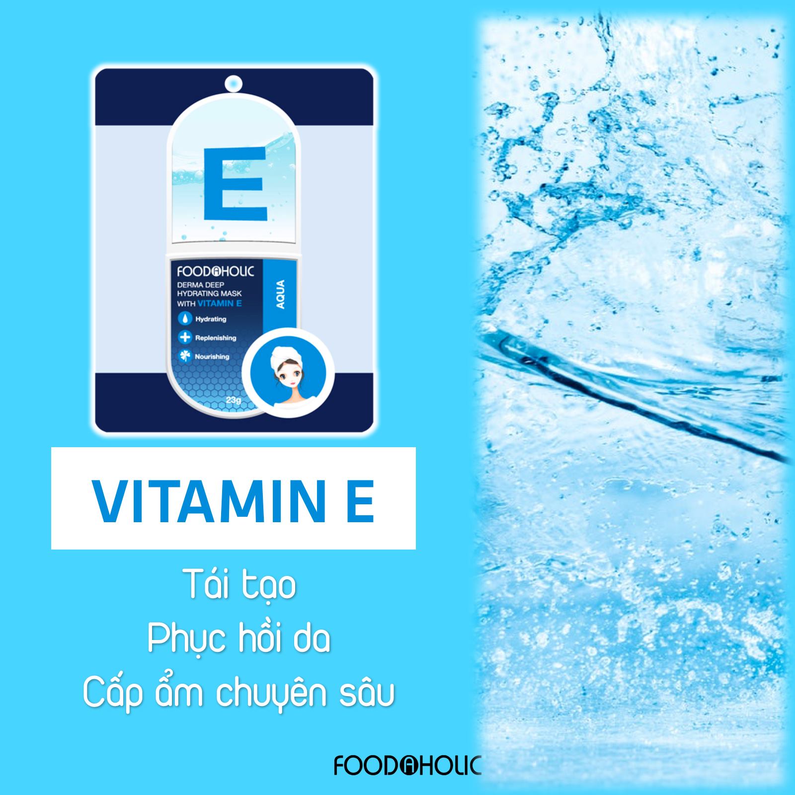 Combo 10 mặt nạ Vitamin dành cho da mụn (Vitamin B,D,E,K) 3D Foodaholic Essential 23g