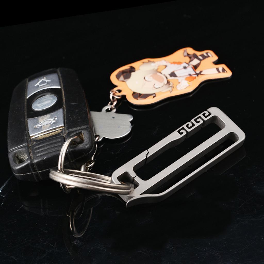 2-4pack Lightweight Titanium Keychain Waist Hanging Buckle Carabiner Silver