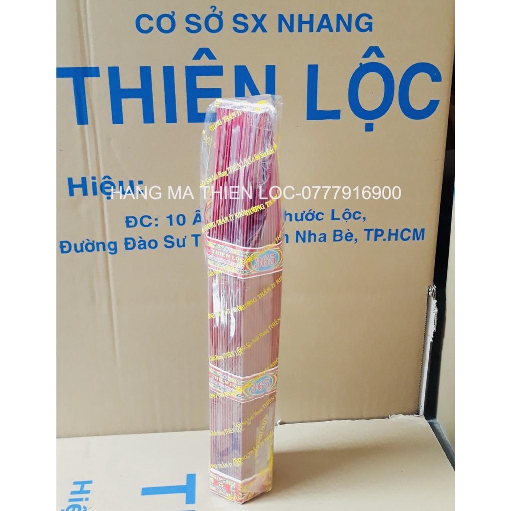 Nhang Thơm Dịu Nhẹ ít Khói Hương Trầm Ngọt Hiệu 365 Thiên Lộc An Toàn Cho Sức Khỏe - 5 Tấc Bó Trung 600 Nén