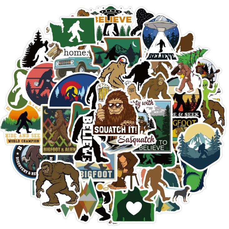 Sticker dán cao cấp Bigfoot Sasquatch Cực COOL ms#179