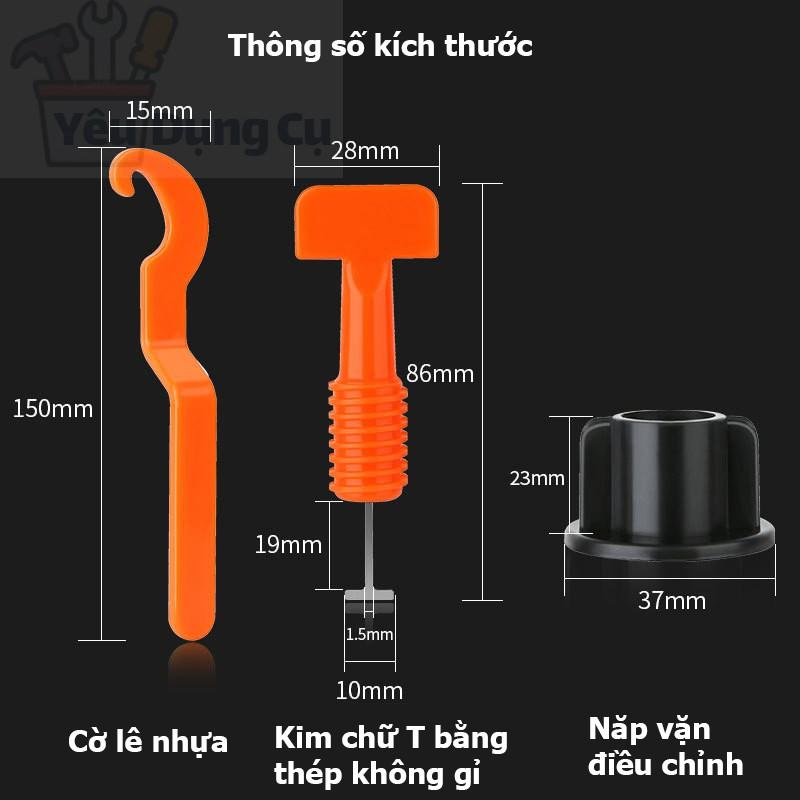 Hình ảnh Ke cân bằng lát gạch tái sử dụng, Dụng cụ ốp lát gạch men. 1 gói 50 cái ke + 1 cờ lê-tái sử dụng nhiều lần