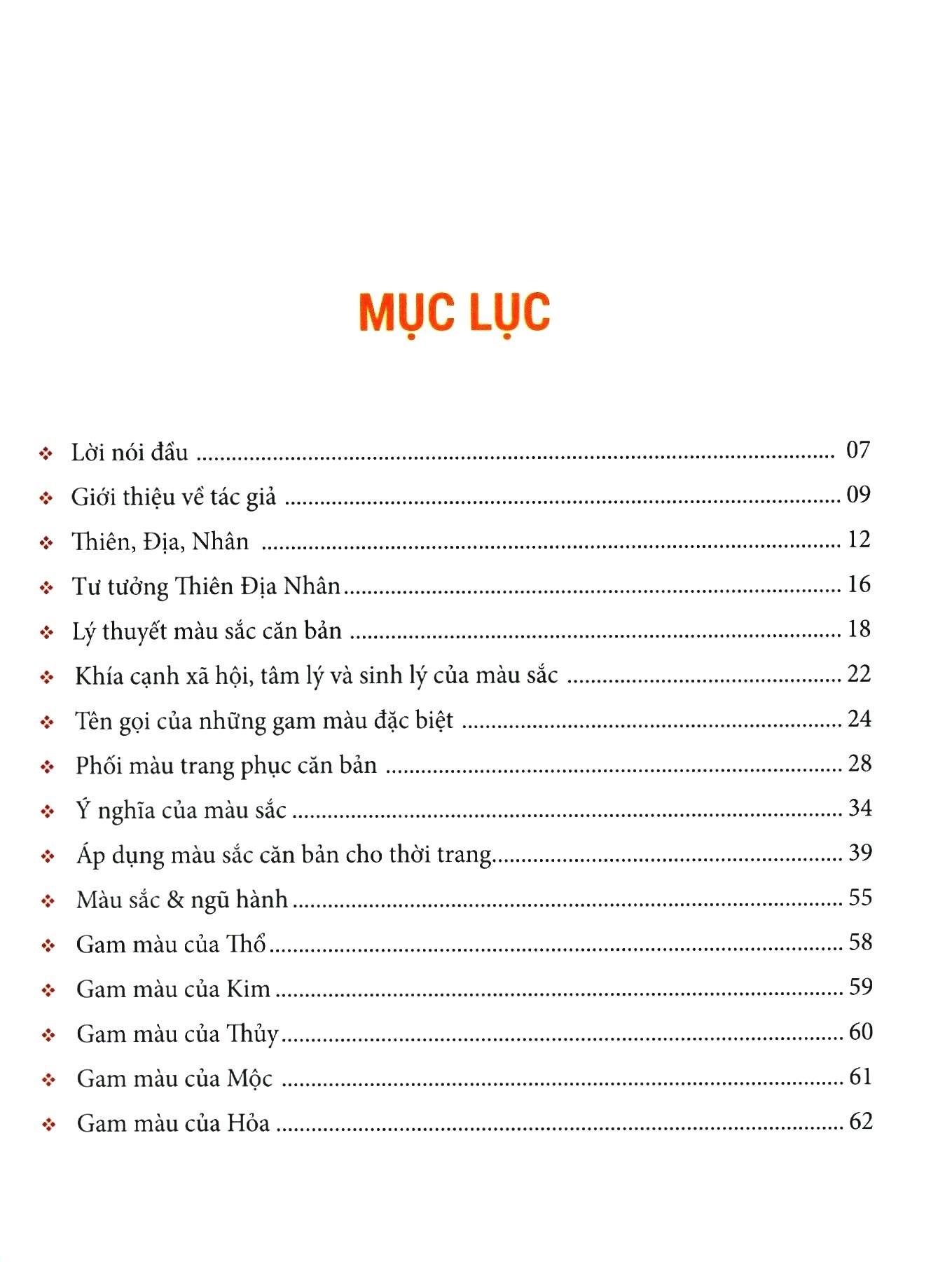 Sách Màu Sắc Theo Phong Thủy Đông Tây