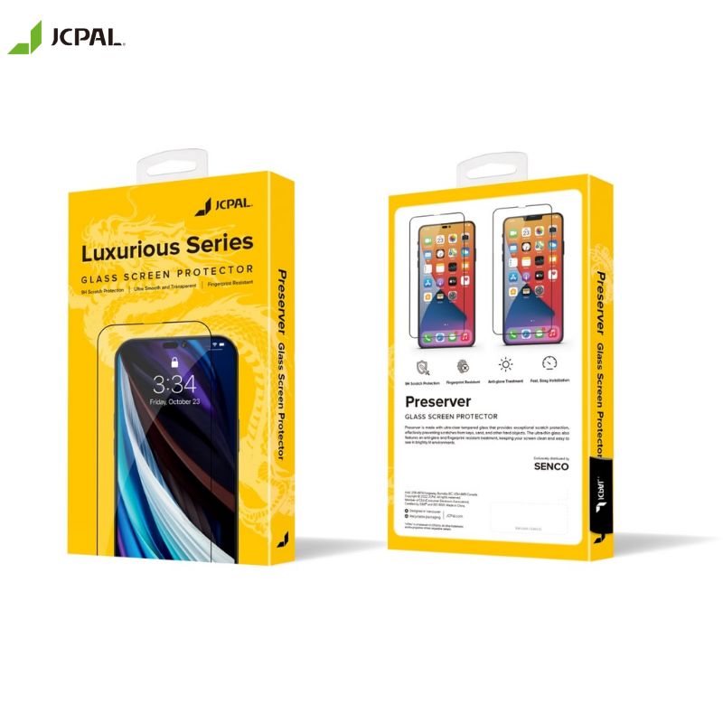 Miếng Dán Cường Lực Trong Suốt Dành Cho iPhone 14 PRO MAX / 14 PRO / 14 PLUS / 14 / 13 JCPAL PRESERVER - HÀNG CHÍNH HÃNG