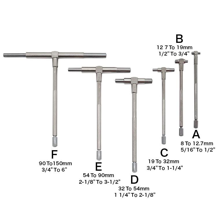 Bộ cử đo lỗ đo đường kính trong 8 – 150mm 6 pcs Milliken 