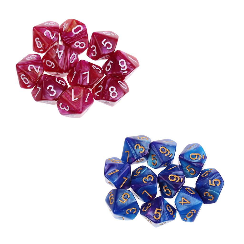 20 Chiếc Xúc Xắc D10 Đa Diện Xúc Xắc Dành Cho Hầm Ngục Và Con Rồng Trò Chơi Casino Cung Cấp