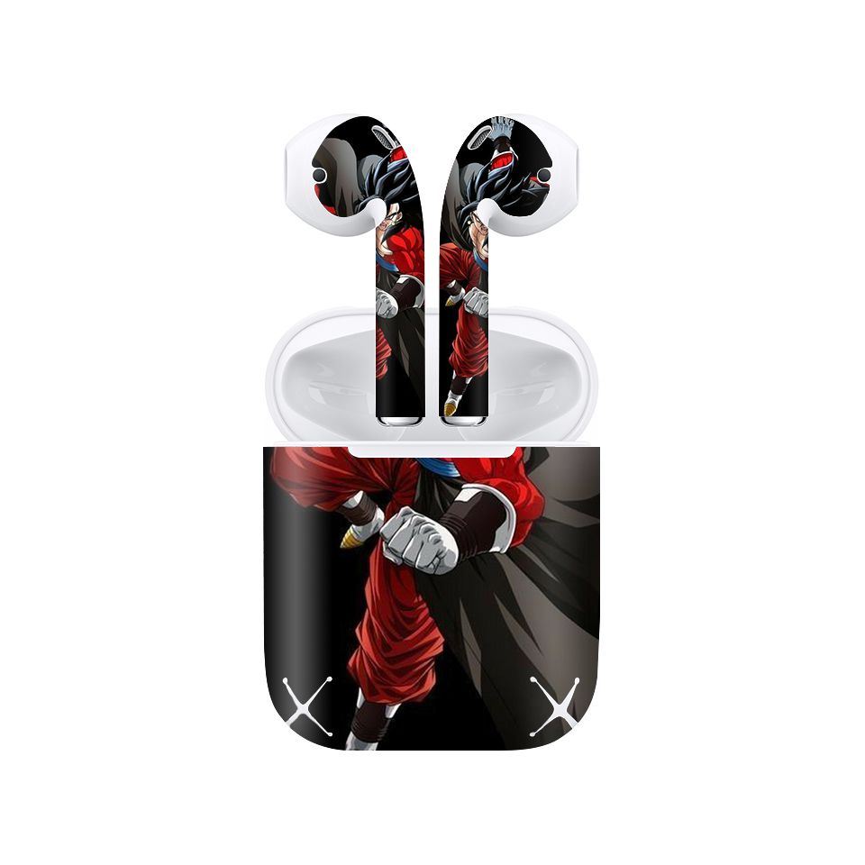 Miếng dán skin chống bẩn cho tai nghe AirPods in hình Songoku Dragon Ball - 7vnr002 (bản không dây 1 và 2)