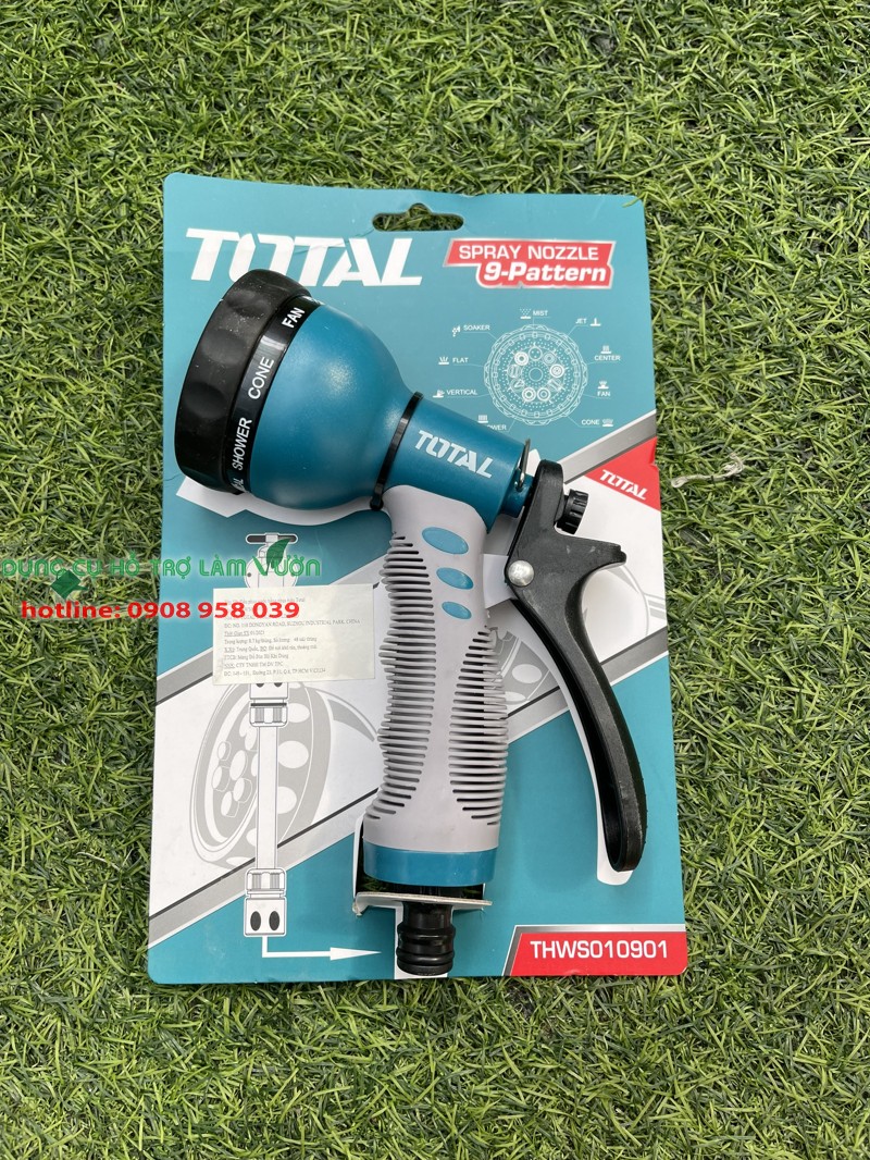 Vòi xịt tưới cây Total 8 cấp độ tưới , chuyên dùng làm vườn, xịt sân nhà , rửa xe, tưới cây nhiều lựa chọn khác nhau