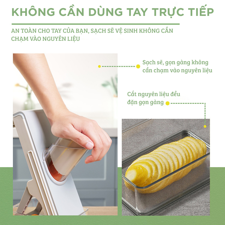 Dụng Cụ Thái Rau Củ Quả Đa Năng Cao Cấp Damas - Thiết Kế Gấp Gọn Tiện Lợi, An Toàn Khi Sử Dụng - Tặng Kèm Hộp Đựng Thực Phẩm - Hàng Nhập Khẩu