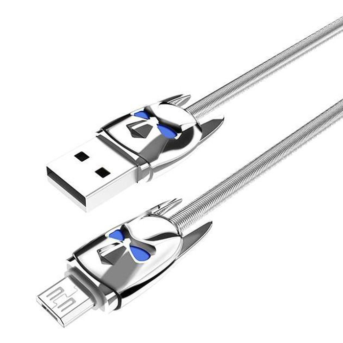 Cáp Sạc Nhanh IRON MAN MicroUSB Hoco U30 Shadow Knight (1m2) - Hàng Chính Hãng