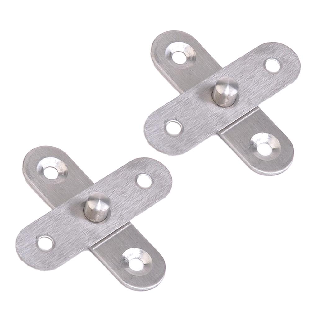 2Pcs Stainless Steel Concealed 360 Degree Rotary Hinge Revolving Door Hinge