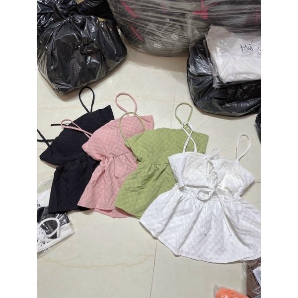 áo hai dây xốp đan lưng(có mút ngực