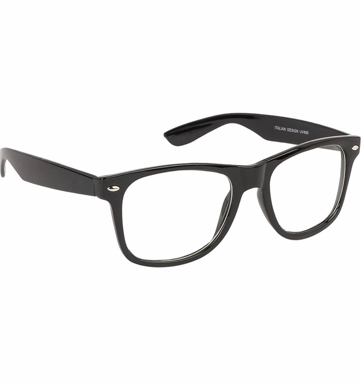 Kính xinh, Kính giả cận, Gọng kính cận Mắt vuông nhựa Đen basic + Tặng Tuavit  Kính xinh mini