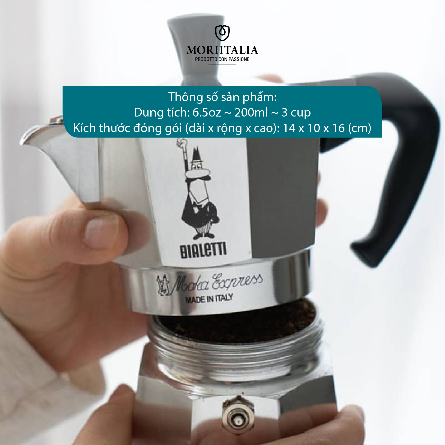 Bình Pha Cà Phê Bialetti Moka 3 Cup 990001162