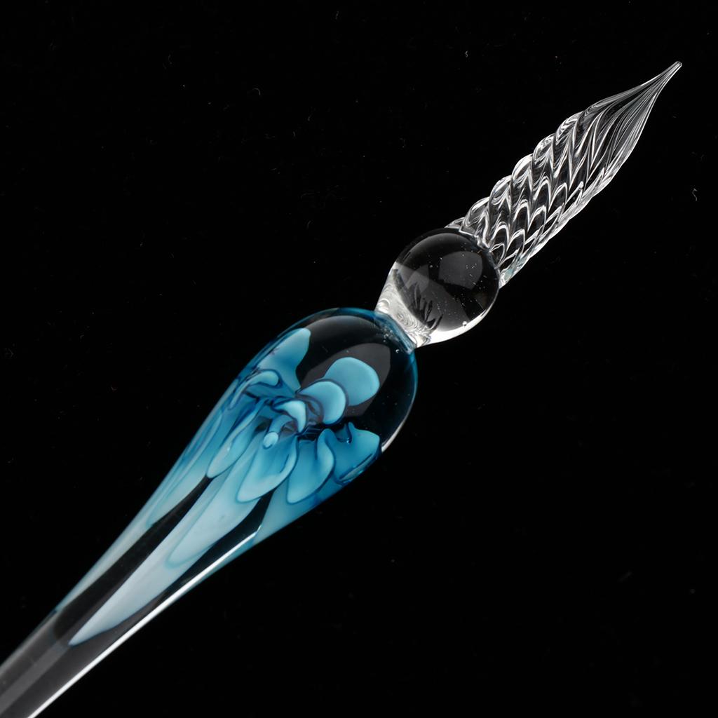 Glass Dip Pen - Glass Signature Pen Elegant Crystal Dip Sign Pen for Writing