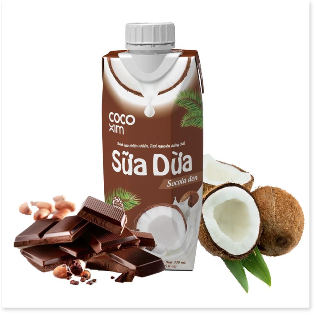 Thùng 12 hộp sữa dừa Cocoxim Socola 330ml/hộp