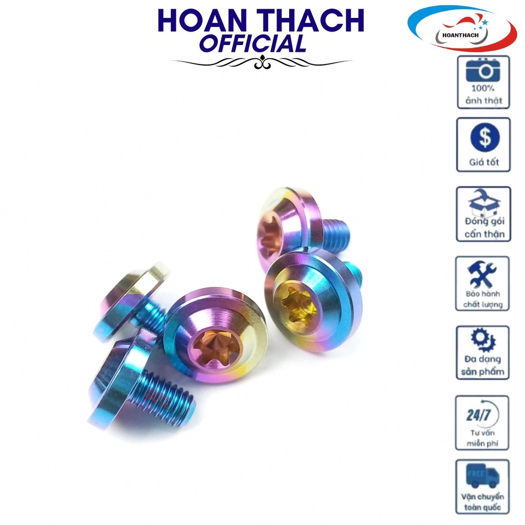 Ốc Gr5 Titan Dù 6L10 7 Màu dùng cho nhiều dòng xe SP016340 (giá 1 con)