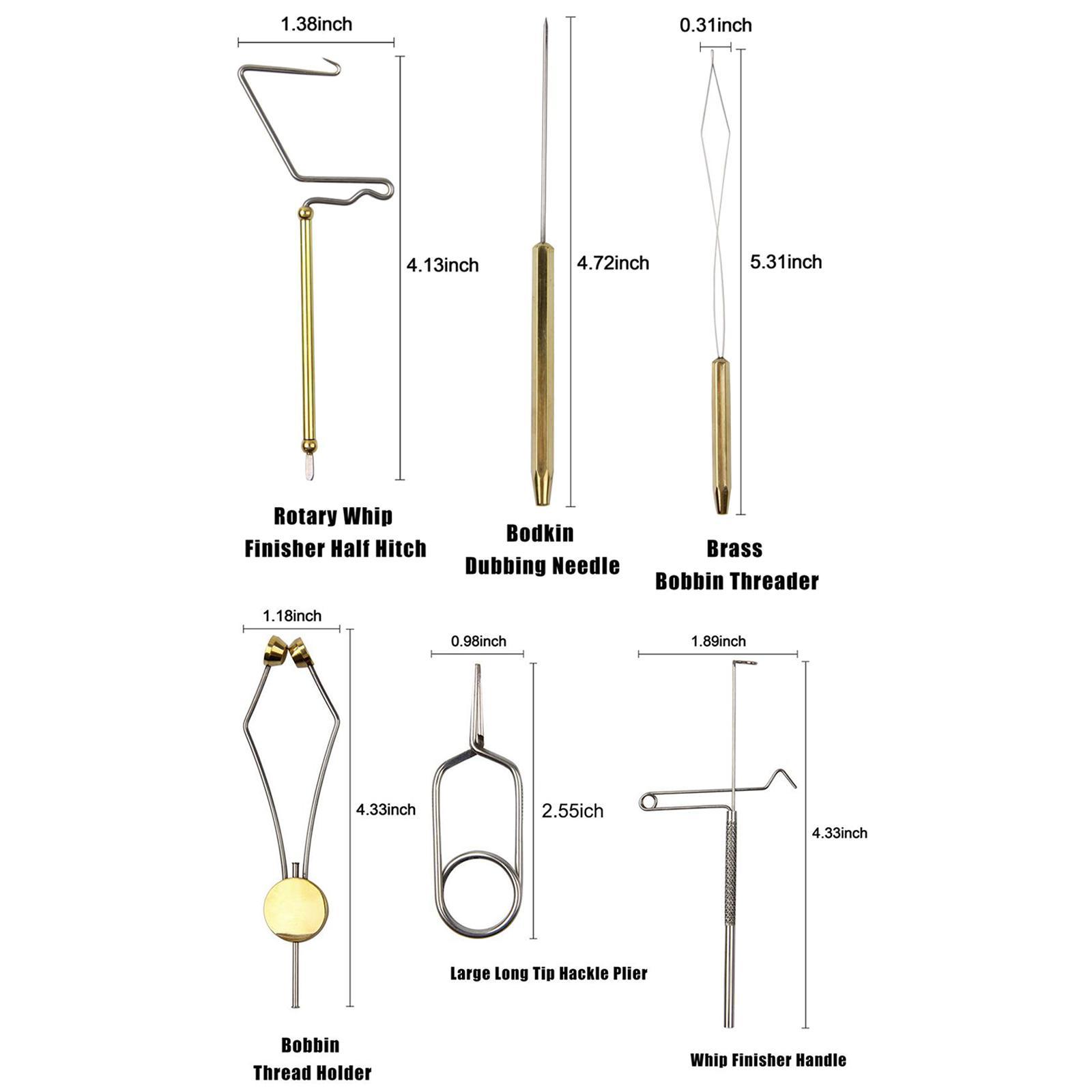 6pcs Fly Tying Tools Fishing Bobbin Thread Holder Finisher Handle