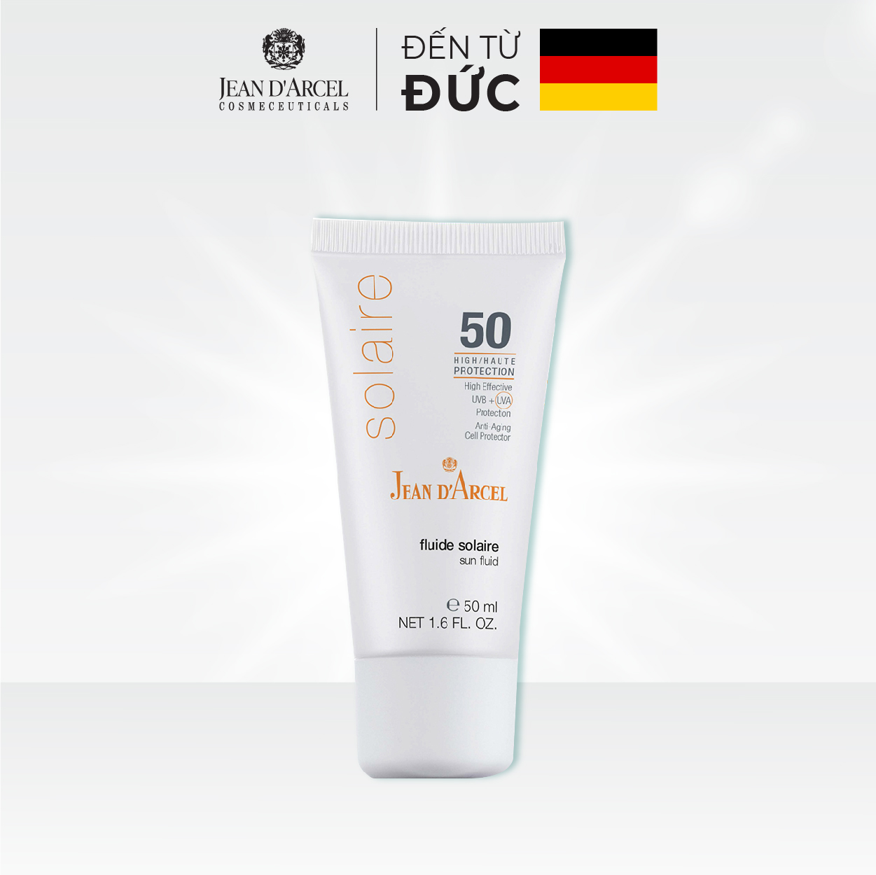 [HSD: 12/2023] J149 Sữa chống nắng Solaire - Sun Fluid Spf50 50ml - Jean d'Arcel