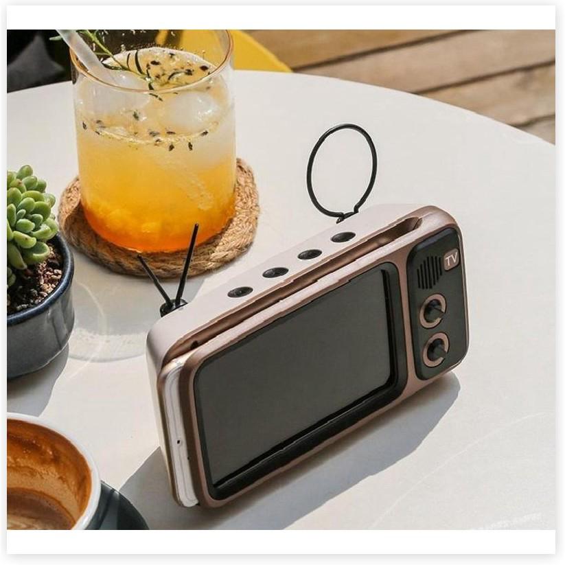 Loa Bluetooth mô hình TV trắng đen thời bao cấp