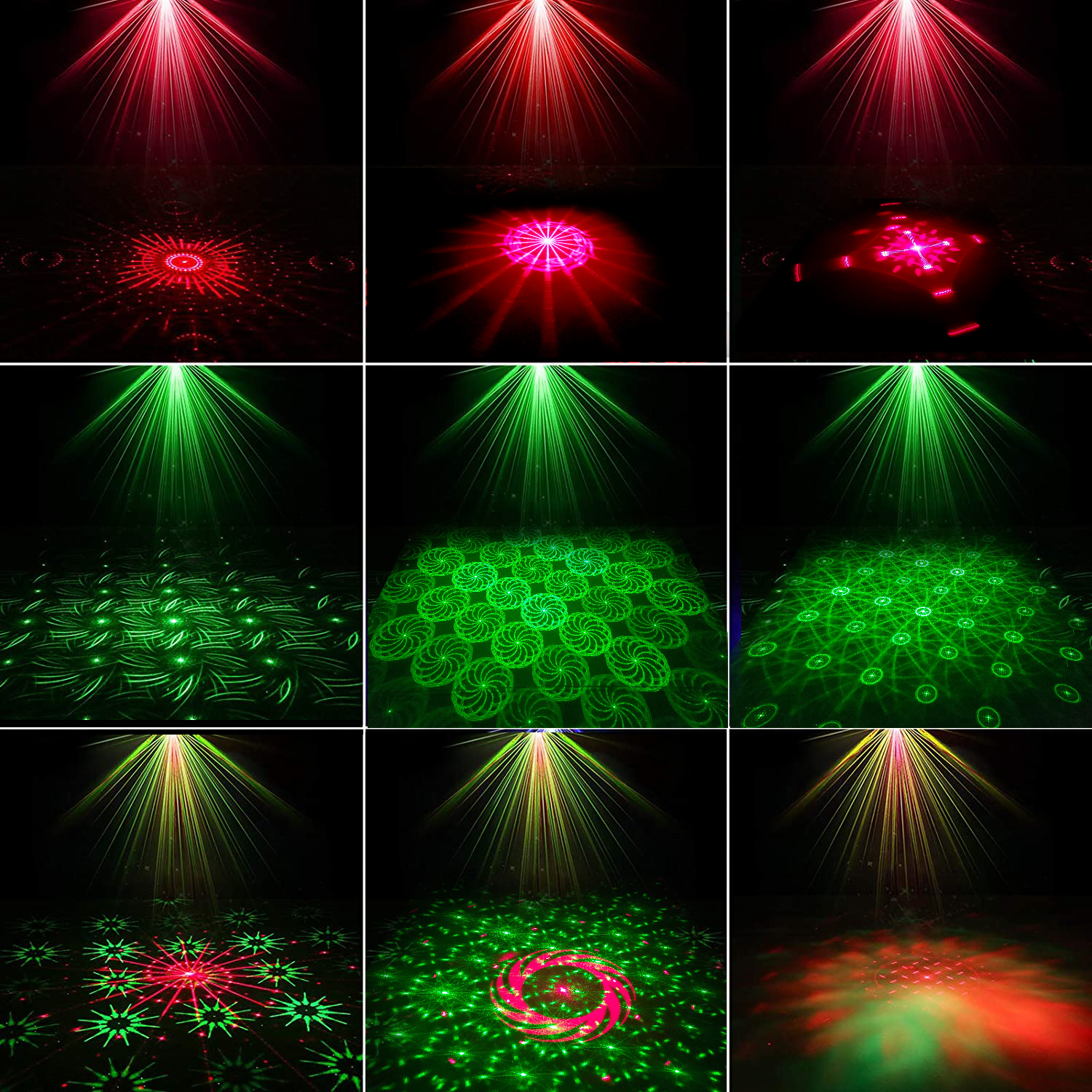 Đèn Laser 2 Tia Laze Cảm Biến Theo Nhạc - Đèn Chiếu Laser Mini, Đèn Disco Thích Hợp Chơi Karaoke, Bay Phòng, DJ...