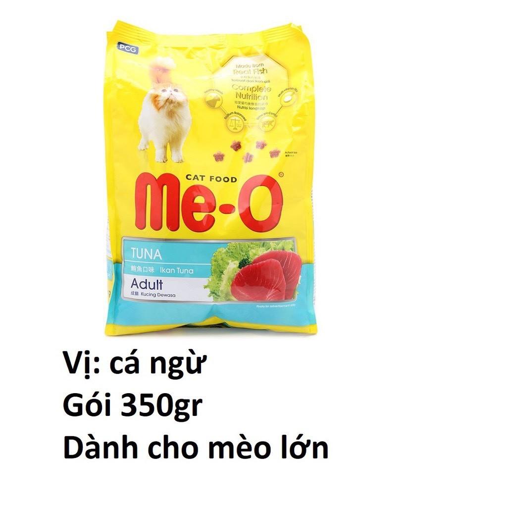 Thức ăn viên Me-o cho mèo lớn 350gr (3 vị) - Cá Thu, Cá Ngừ, Hải Sản