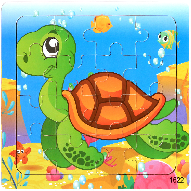 Đồ chơi tranh xếp hình 16 miếng puzzle - Đồ chơi thông minh trẻ em