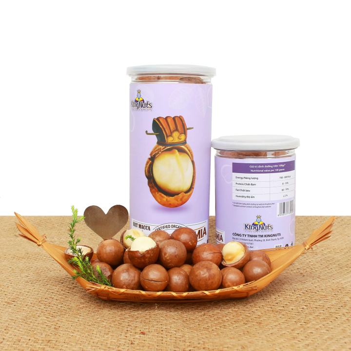 Hạt macca nứt vỏ KingNuts 300g, 500g - Mắc-ca nhập Úc, không lên dầu, mỏng vỏ, thơm vị tự nhiên - Tặng kèm đồ khui