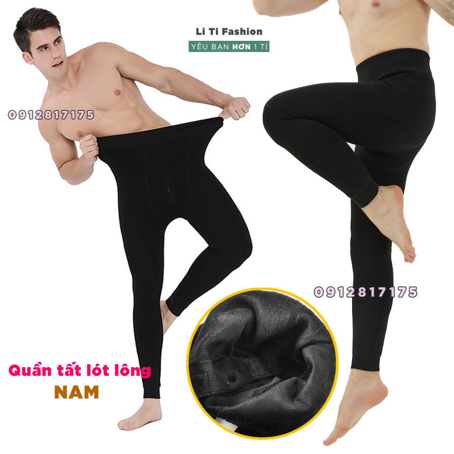 Quần giữ nhiệt nam lót lông  Quần legging nam giữ nhiệt chịu lạnh tốt, mặc vào cực ấm - Quần ấm cho nam