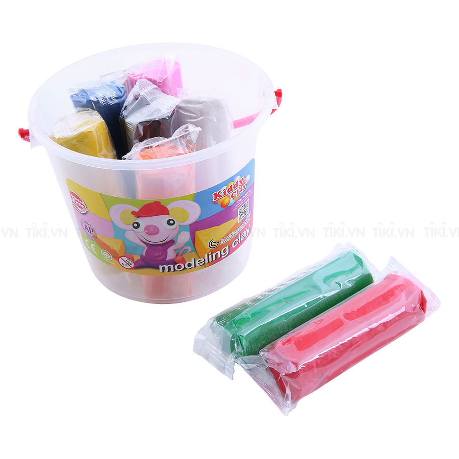 Đất Nặn Học Tập 8 Màu Kiddy Clay BK7008 (700g)