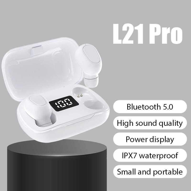 Tai nghe TWs L21 Pro Bluetooth Fone Tai nghe không dây LED hiển thị Tai nghe chất lượng cao Tai nghe tai nghe tai nghe cho điện thoại thông minh
