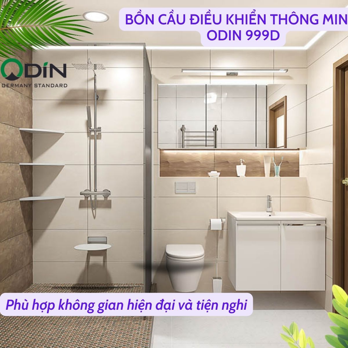 BỒN CẦU KHỐI THÔNG MINH CÓ ĐIỀU KHIỂN ODIN 999D