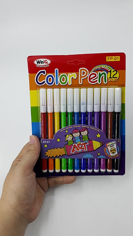 Bộ Bút Lông Màu Color Pen WinQ FP-01 (12 Màu)