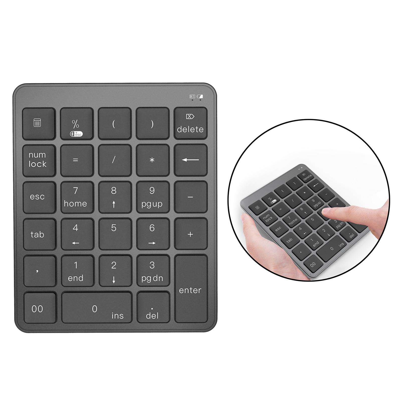 Wireless 28-Key Numeric Keypad For Smartphones Tablets Laptop Desktop PC