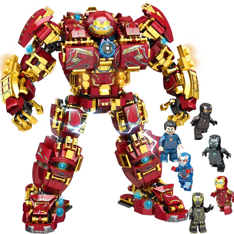 Lắp Ráp Xếp Hình Mô Hình Robot Hulkbuster Khổng Lồ Của Người sắt Iron Man 1450 Khối 76026- Đồ Chơi  Phát Triển Trí Tuệ Trẻ Em