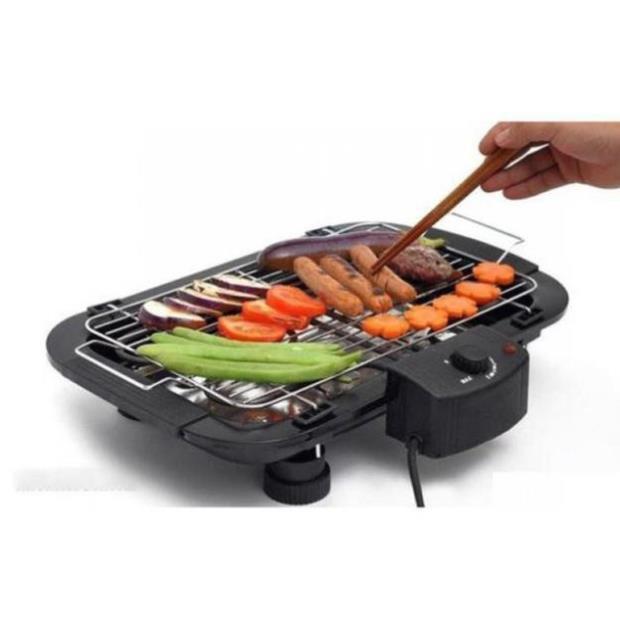 Bếp Nướng, Bếp Nướng Điện Cao Cấp Electric Barbecue Grill 2000W Không Khói, Tặng 1 Khăn Lau Cao Cấp - Hàng Loại 1