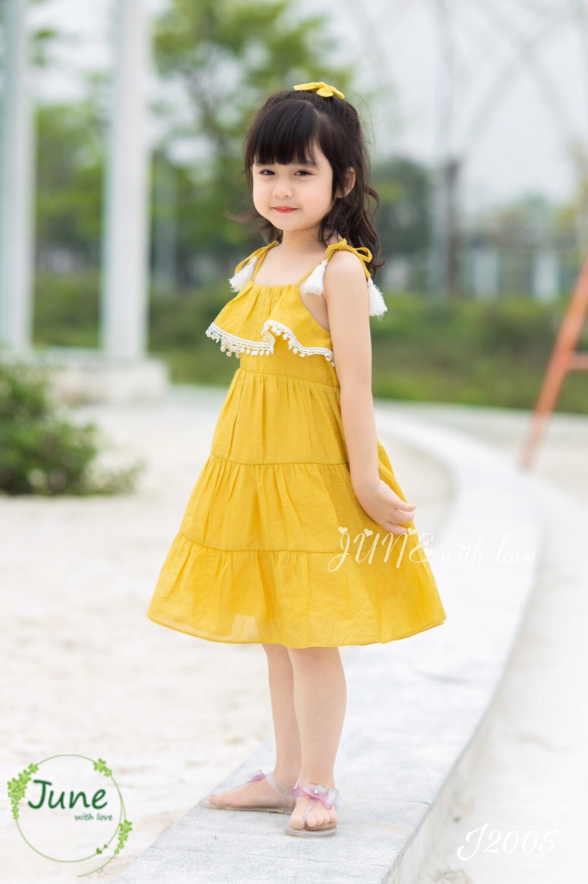 Váy xòe phối ren cho bé 1-10 tuổi