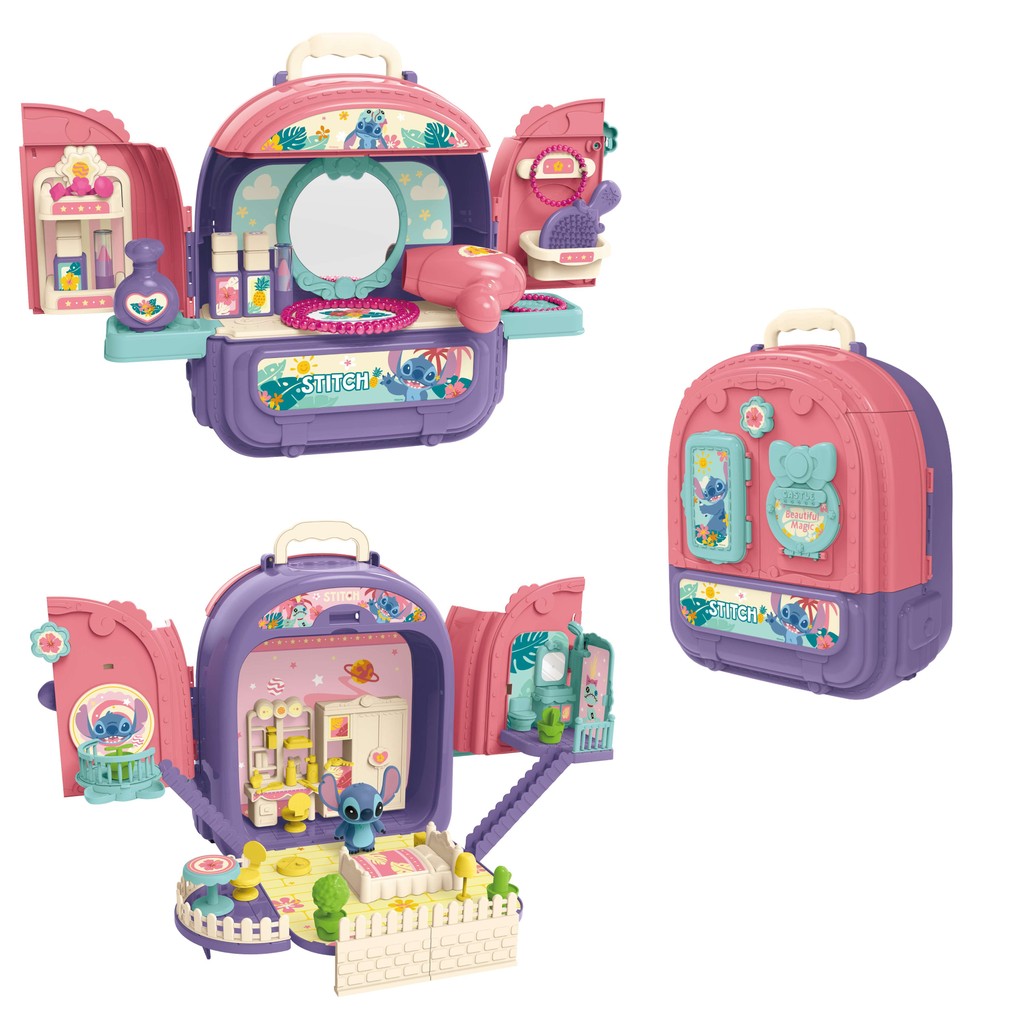 Đồ Chơi DISNEY - ST008-993A Bộ Ba Lô trang Điểm Nhân Vật Stitch (KT 26.3x15.2x30cm)