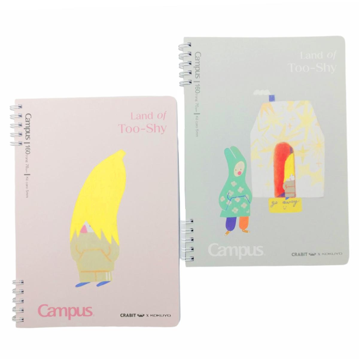 Sổ Lò Xo A5 - Kẻ Caro - 160 Trang 70gsm - Land Of Too-Shy - Campus RN-A5G160LTS-02